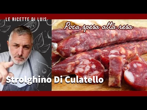 salame tipo strolghino di Culatello fatto in casa da un Norcino