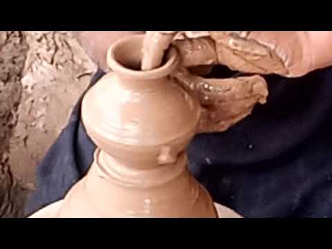 A making Clay potter Shafa on the wheel | Handworker | Potter