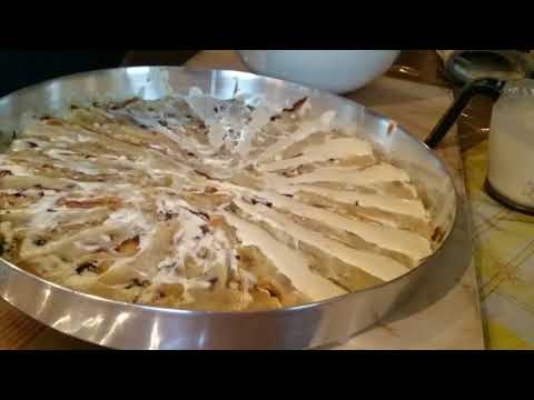 Making Flia or Flija - Albanian ancient pagan dish.