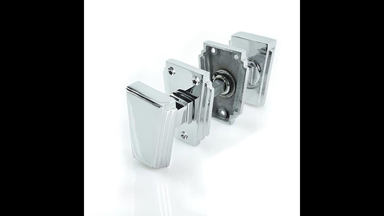 Polished Chrome Art Deco Door Knobs D5200
