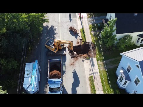 Detour Ahead!! HOT TAP live water main , hydrant and valve install