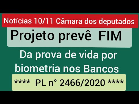 🔴projeto de lei que prevê FIM de prova de vida de biometria