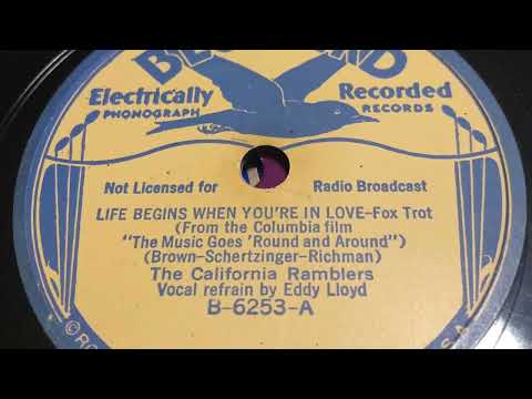 Life Begins When You’re In Love - The California Ramblers January 17, 1936
