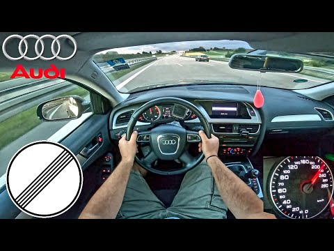 Audi A4 B8 Avant 2.0 Tdi 170 HP German Autobahn (2010) | POV Test Drive Top Speed Onboard