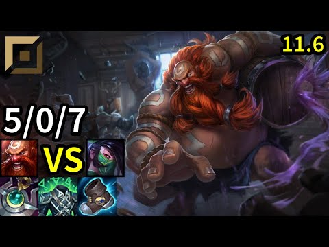 Gragas Top vs Akali - KR Master | Patch 11.6