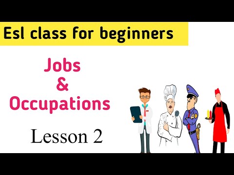 English speaking course for beginners | Jobs and occupations vocabulary | Lesson 2 |