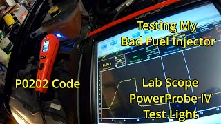Testing Injector code P0202 on 3.7L Jeep using 3 methods.