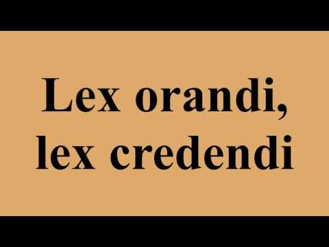 Lex orandi, lex credendi