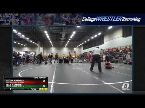 G 7-8 91 Cole Dummer Ringers Wrestling Club Vs Gatlin Krepela MWC Wrestling Academy