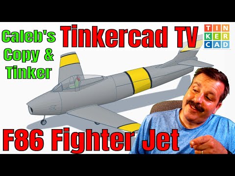 A Copy & Tinker Tinkercad F86 Fighter Jet by Caleb Tinkercad TV