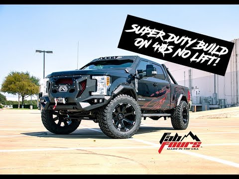 Transformation From Stock Super Duty to 40's No Lift!