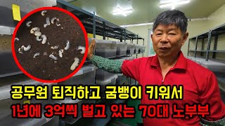 공무원 퇴직하고 굼뱅이 키워서 1년에 3억씩 벌고 있는 70대 노부부!!!