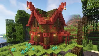 Minecraft | How To Build A Survival House Only from Mangrove Wood