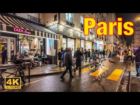 Paris,France🇫🇷 - 28 December 2025 - PARIS 4K HDR Walking Tour 🎄✨🌨️  | 4K Paris | A Walk In Paris