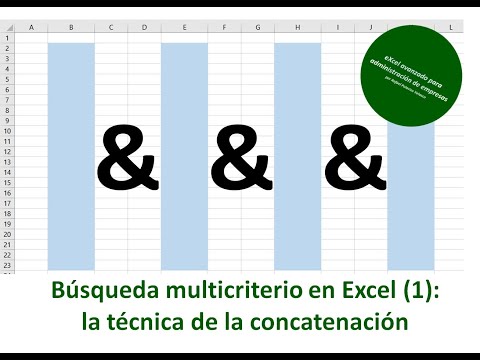 Cómo buscar con varios criterios sobre varias columnas en Excel (1): la técnica de la concatenación