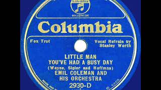 1934 HITS ARCHIVE: Little Man You’ve Had A Busy Day - Emil Coleman (Stanley Worth, vocal)