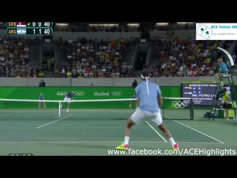 Novak Djokovic vs Juan Martin Del Potro 2016/08/08 Rio Summer Round 1 Highlights HD720p50