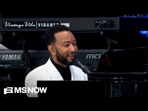 John Legend performs at Obama Presidential Center opening