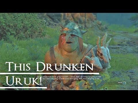 Shadow of War: Middle Earth™ Unique Orc Encounter & Quotes #15 Drunkest Uruk Ever!!