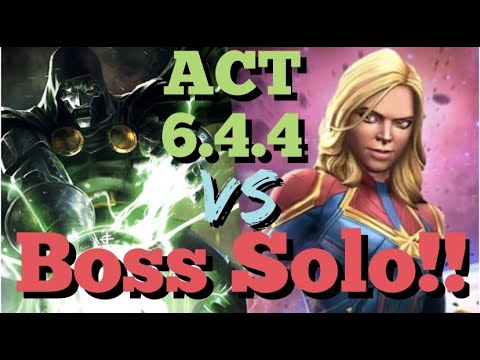 MCOC - ACT 6.4.4 - Doctor Doom Vs Captain Marvel Movie - Super Easy Boss Solo!!