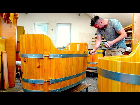 Incredible Process of Making a Perfect Wooden Bathtub by Hand | Master Craftsmen at Work