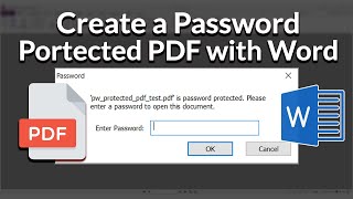 How to create Password Protected PDF with MS Word [2022]