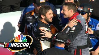 NASCAR: Daniel Suarez, Michael McDowell fight on pit road in qualifying | Motorsports on NBC