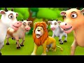 The Lion & The Cows 3D Animated Hindi Moral Stories for Kids शेर और गायों कहानी Kids Tales