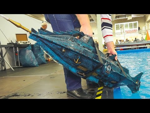 AMAZING RC SCALE MODEL SUBMARINE NEMO IN ACTION!! / Intermodellbau Dortmund 2017