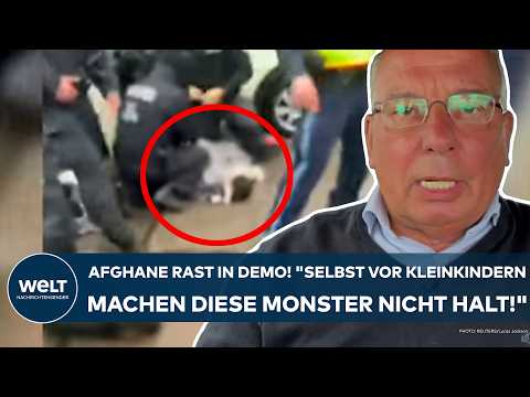 ANSCHLAG IN MÜNCHEN: Afghane rast in Demo! "Selbst vor Kleinkindern machen diese Monster nicht Halt"