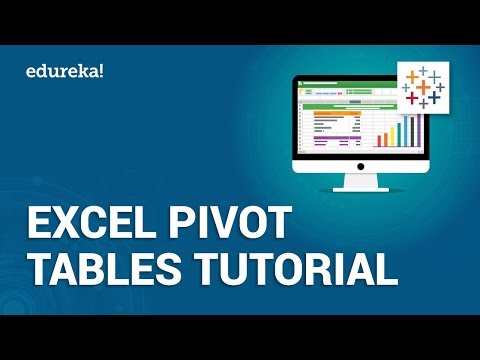 Excel Pivot Tables Tutorial | MS Excel Pivot Tables and Pivot Charts | Excel Training | Edureka