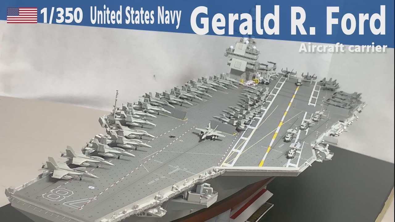 U.S. Navy CVN-78 USS Gerald R. Ford 1/350 Part 30 Display Stand Completed [END]