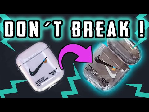 DONT BREAK IT !!! HOW TO REMOVE AIRPODS CASE ! HARD PLASTIC !