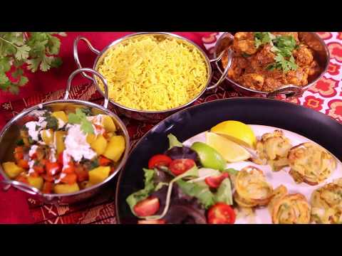 Slimming World onion bhaji, syn free saag aloo and syn free chicken tikka masala recipes