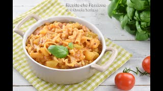 Pasta cremosa con patate e zucchine, troppo buona, si cuoce tutto in padella - Ricette che Passione