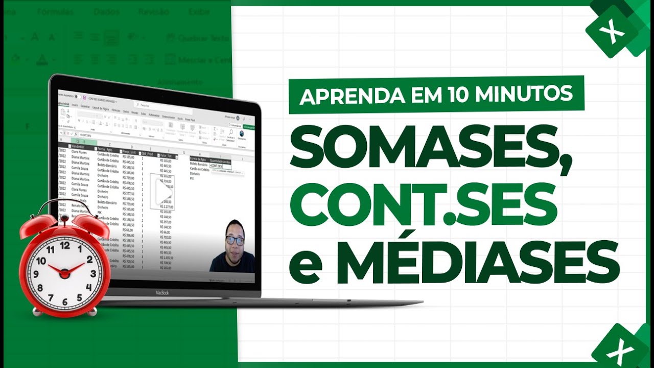 Funções CONT.SES, SOMASES e MÉDIASES no Excel 10 Minutos