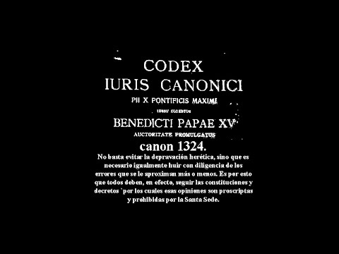 CODEX IURIS CANONICI 1917 canon 1324 No basta evitar la depravación herética