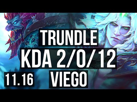 TRUNDLE vs VIEGO (JUNGLE) | 2/0/12, Rank 7 Trundle | NA Challenger | v11.16