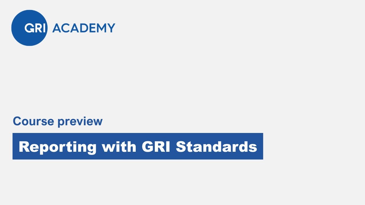 Reporting with GRI Standards