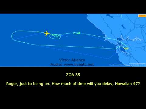 [REAL ATC] B763 HAWAIIAN DIVERTED to Oakland Video