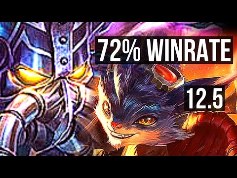 KASSADIN vs RUMBLE (MID) | 72% winrate, Rank 6 Kassadin, 6 solo kills | BR Grandmaster | 12.5