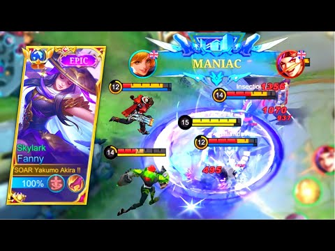 24 KILLS MANIAC!! This is HOW To play AGGRESSIVE HYPER CARRY FANNY IN RANK GAME !! -MLBB