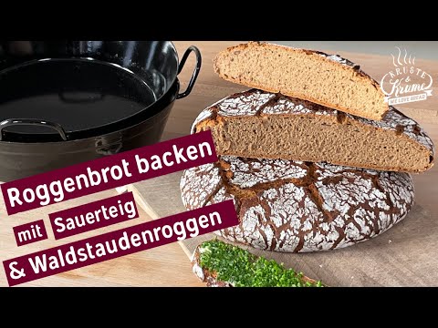 Saftiges Roggenbrot einfach selber backen | mit Sauerteig, ohne Backhefe, ohne Schwaden