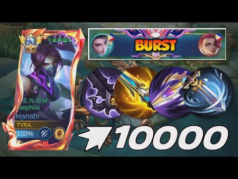 TOP GLOBAL HANABI BEST BURST DAMAGE HÁCK BUILD FOR 2025!! ( INSANE DAMAGE ) MUST TRY!!