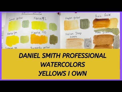 DANIEL SMITH PROFESSIONAL WATERCOLORS YELLOW COLLECTION INCLUDING MY FAVORITE YELLOW FOR ALL PALLETS