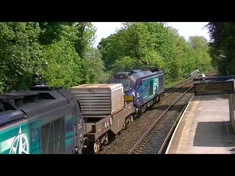 DRS 68017 tnt 68002 6C51 6C52 Flasks Arnside 180517