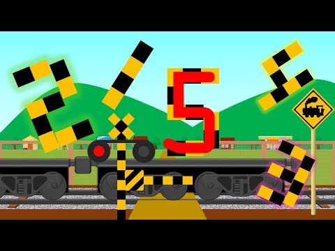 Learn Numbers for Kids | 数字を覚える踏切アニメ | 貨物列車