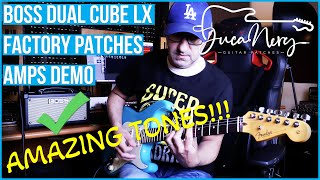 Video thumbnail for BOSS DUAL CUBE LX - FACTORY PATCHES AND NEW AMPS DEMO - AMAZING TONES!!! by Juca Nery