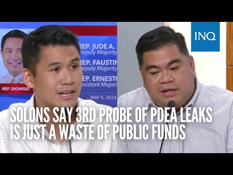 Solons say 3rd probe of PDEA leaks is just a waste of public funds