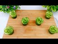 Cucumber Flower for salad decoration | Curving art By Eman Foods